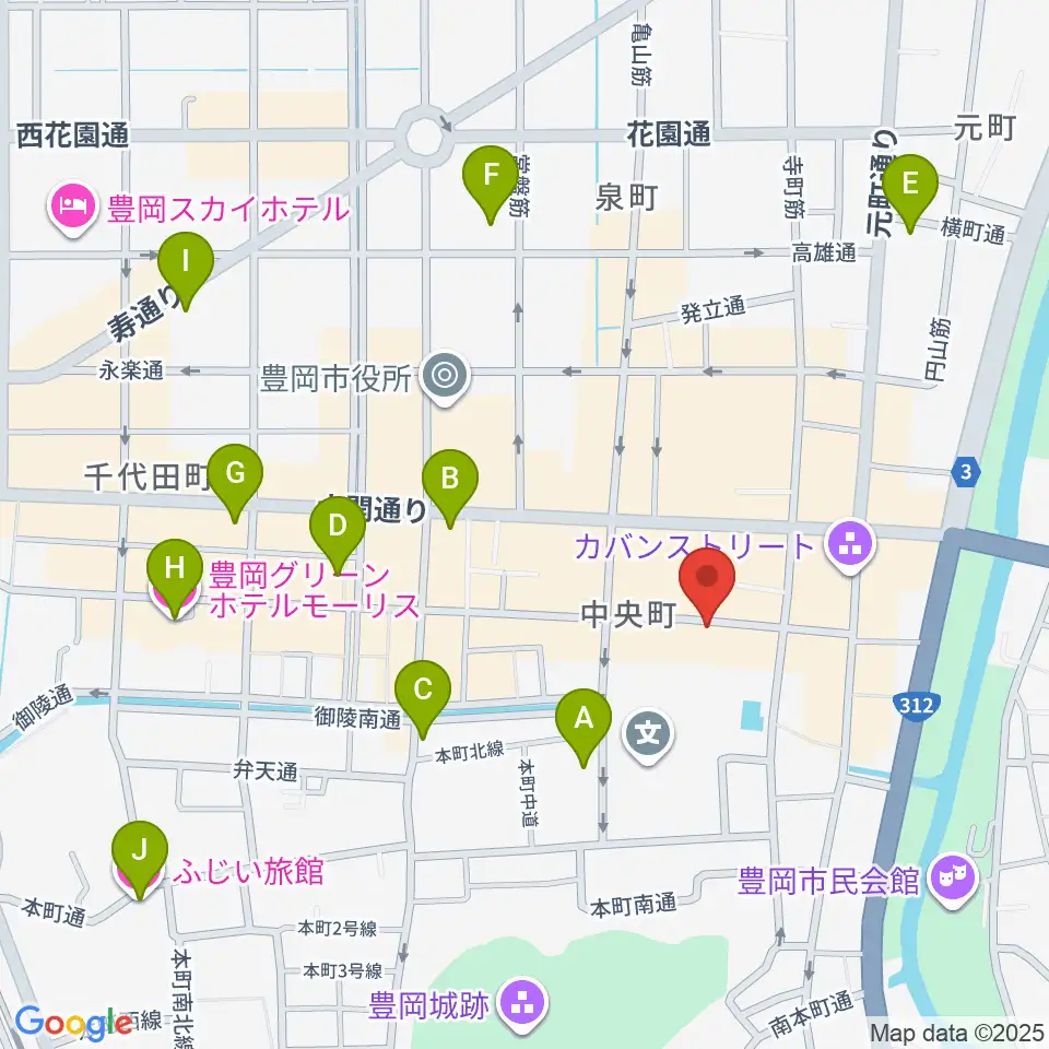 田中音友堂周辺のホテル一覧地図