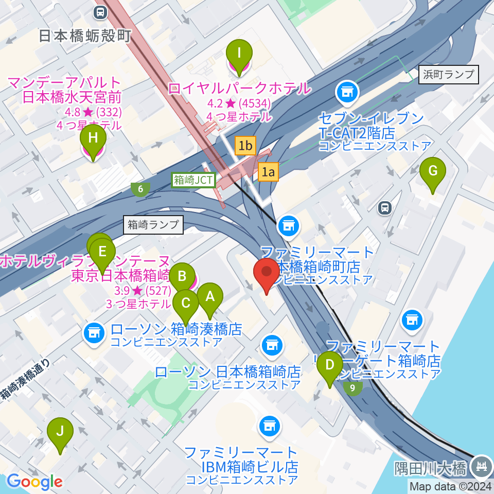 サロン・ド・モデラート周辺のホテル一覧地図