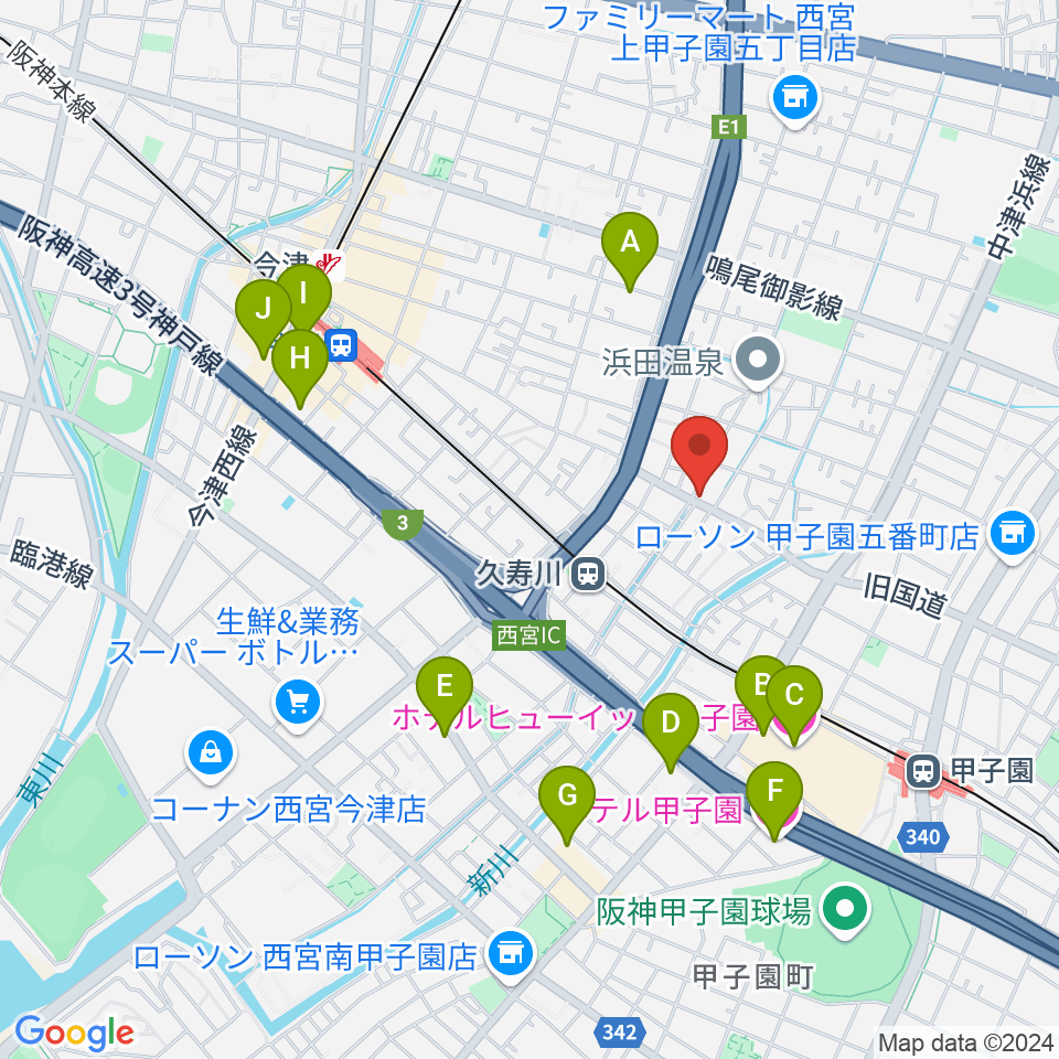 有限会社グーターコンパス周辺のホテル一覧地図