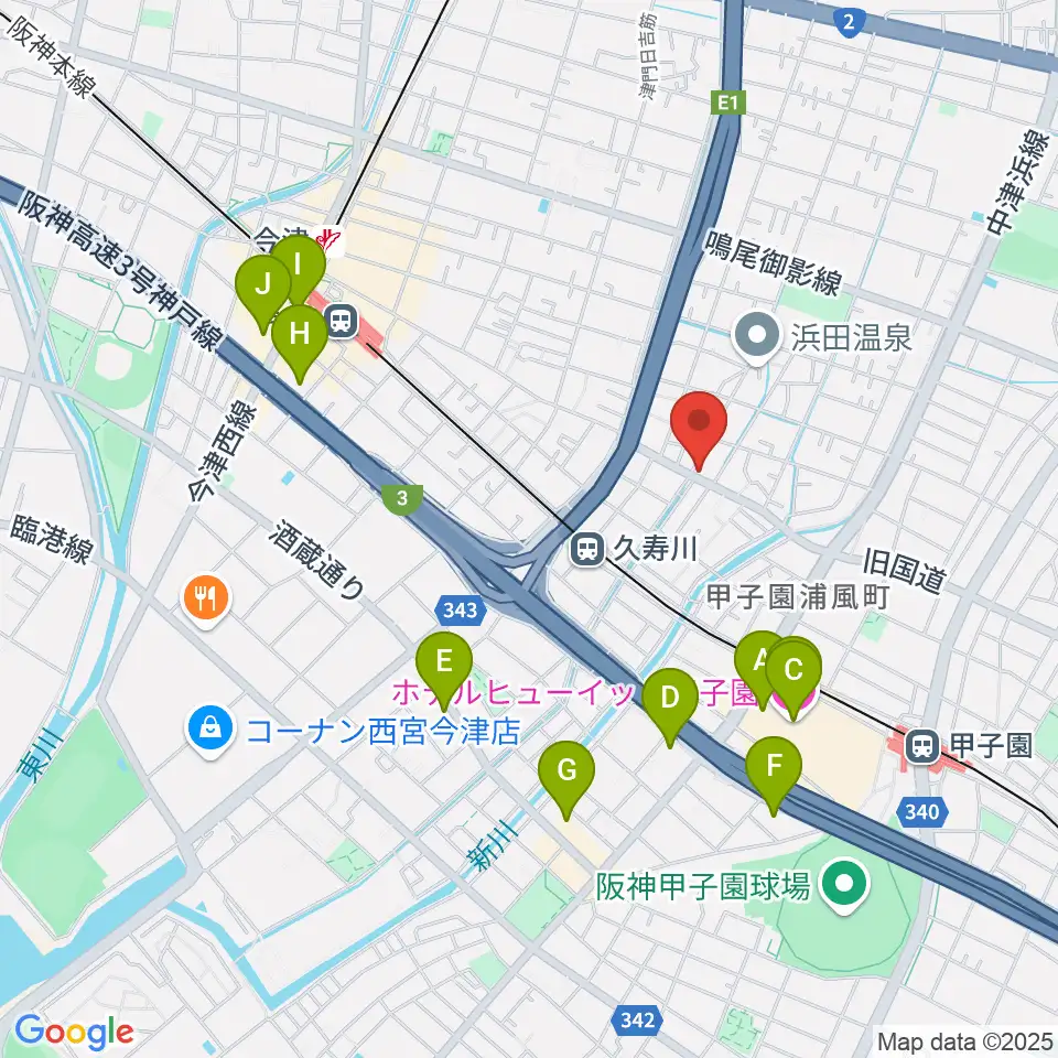 有限会社グーターコンパス周辺のホテル一覧地図