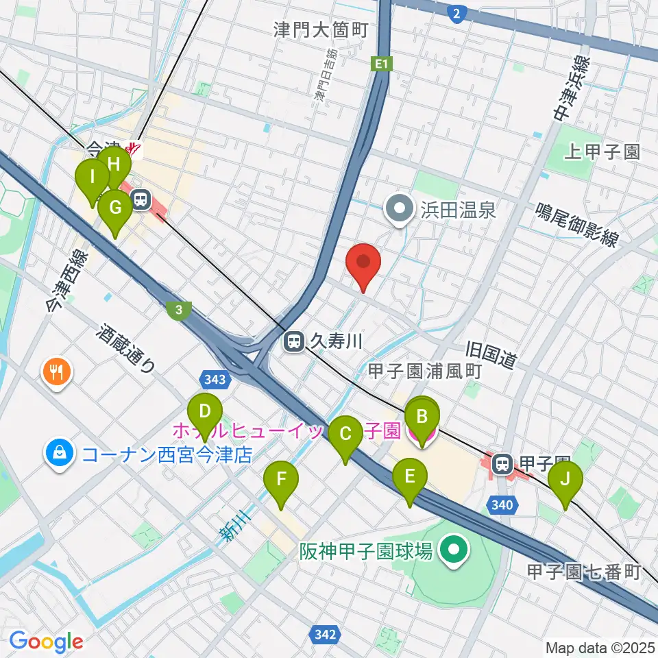 有限会社グーターコンパス周辺のホテル一覧地図
