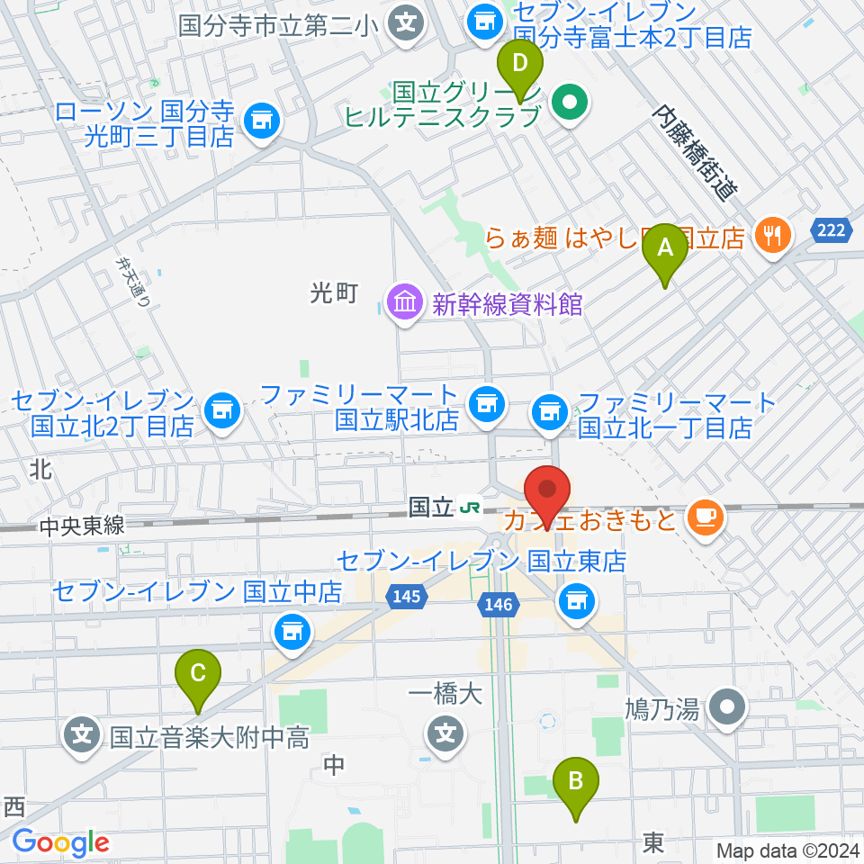 K.STUDIO スタインウェイスタジオ周辺のホテル一覧地図