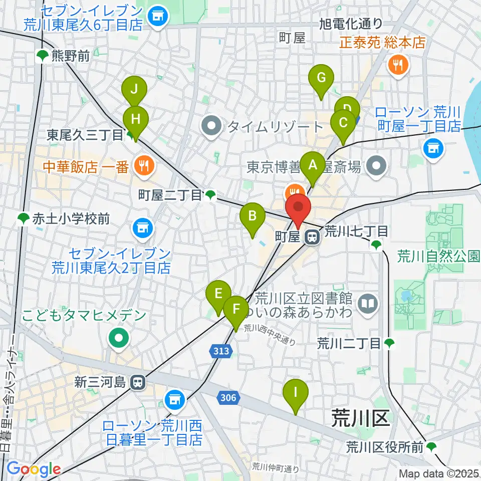 ムーブ町屋周辺のホテル一覧地図