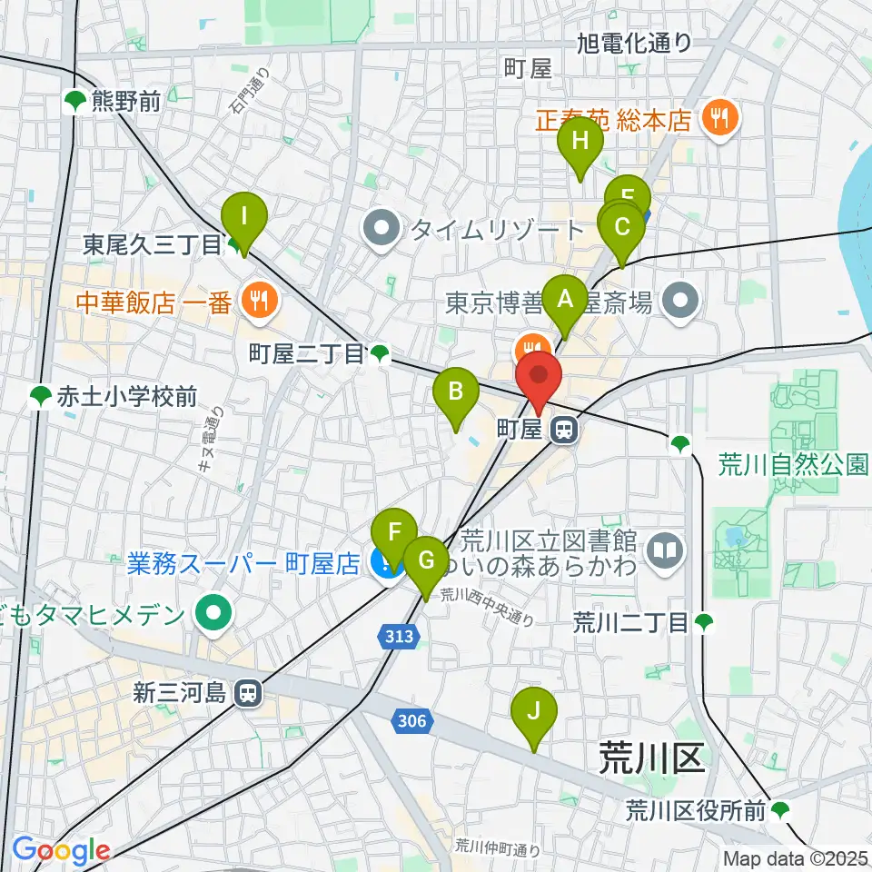 ムーブ町屋周辺のホテル一覧地図