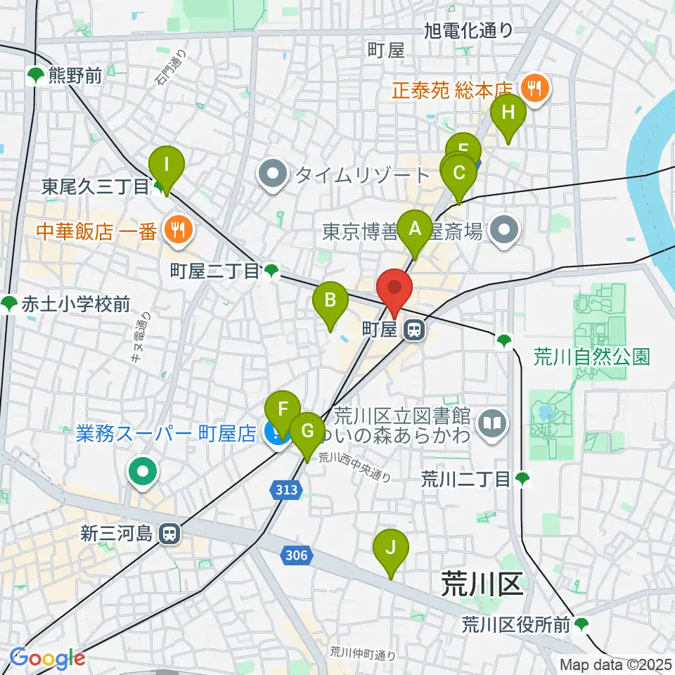 ムーブ町屋周辺のホテル一覧地図