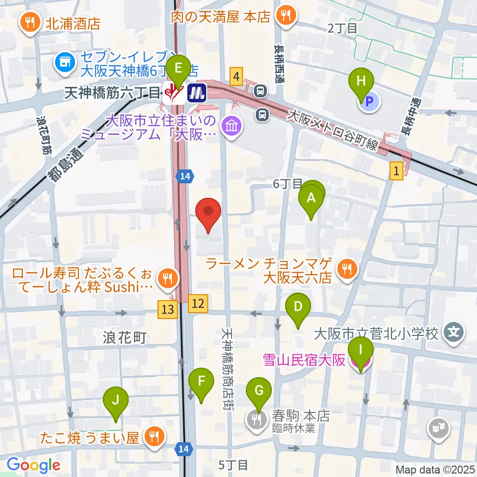 フィス音楽教室周辺のホテル一覧地図