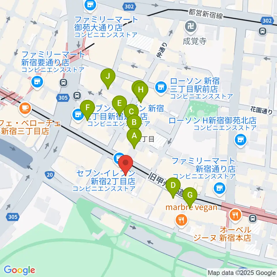 御苑サウンド周辺のホテル一覧地図