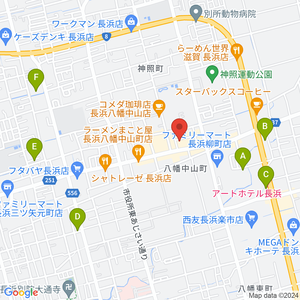 イケダ光音堂周辺のホテル一覧地図