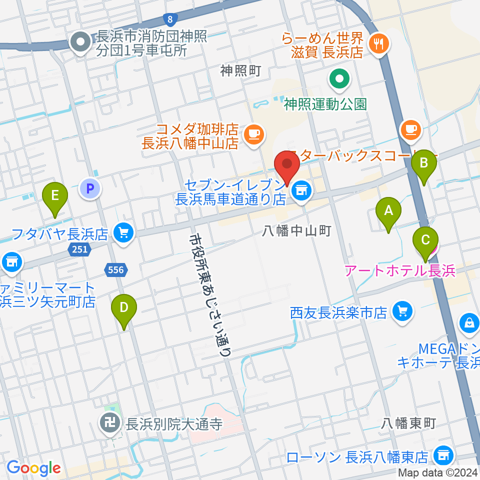 イケダ光音堂周辺のホテル一覧地図