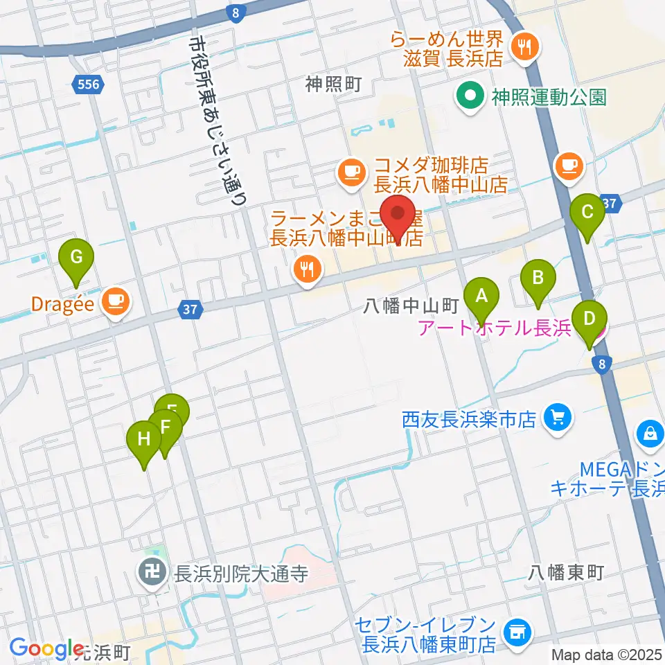 イケダ光音堂周辺のホテル一覧地図