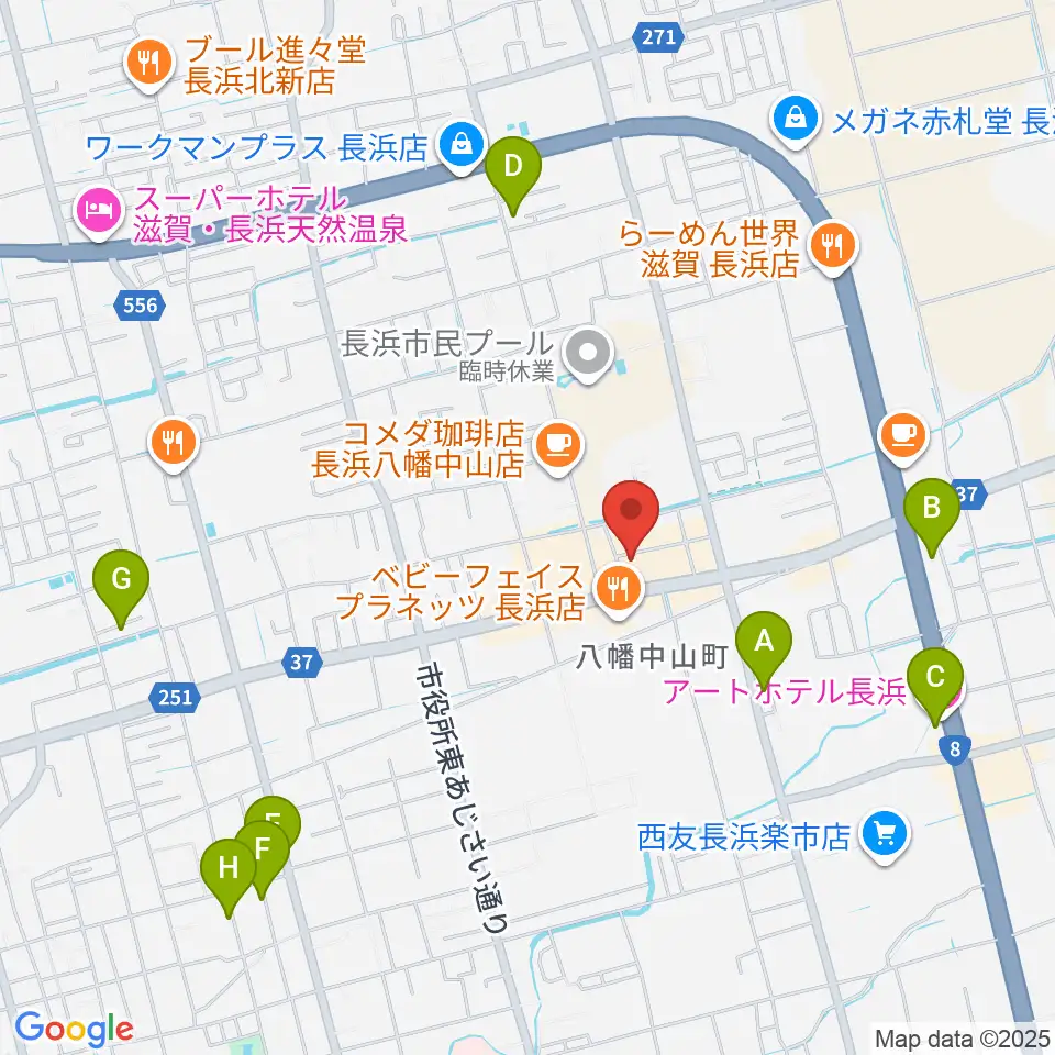 イケダ光音堂周辺のホテル一覧地図