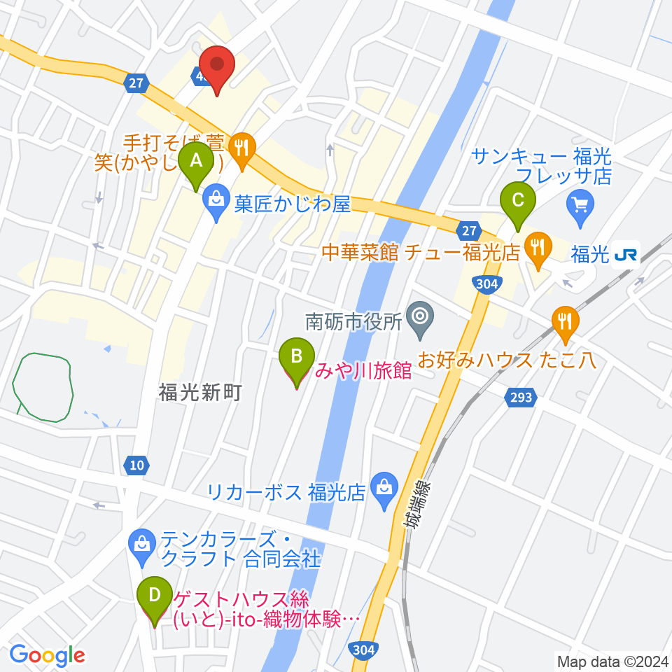 音楽堂福光スタジオベル周辺のホテル一覧地図