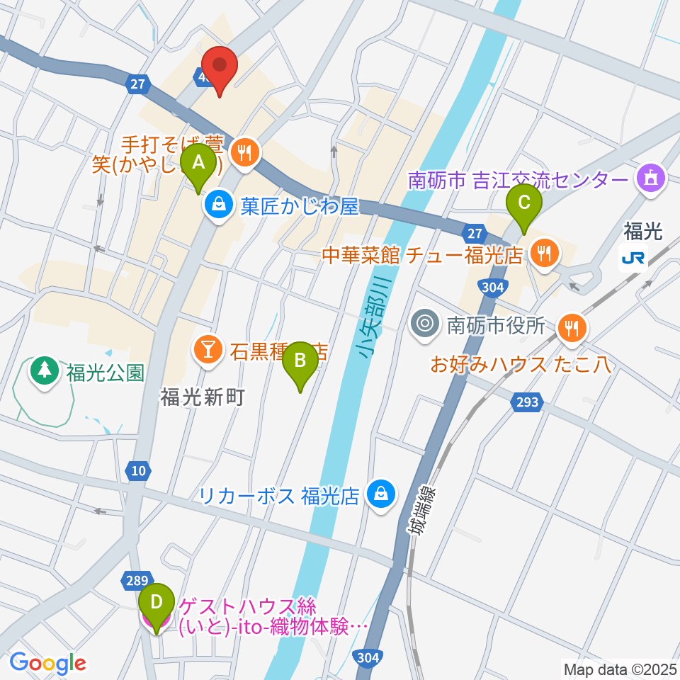 音楽堂福光スタジオベル周辺のホテル一覧地図