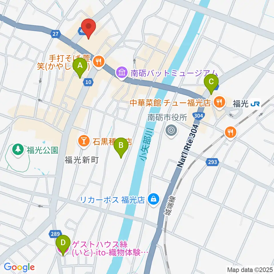 音楽堂福光スタジオベル周辺のホテル一覧地図