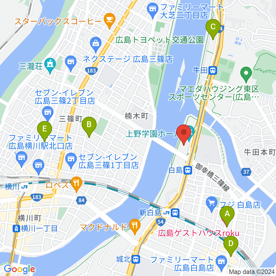 上野学園ホール周辺のホテル一覧地図