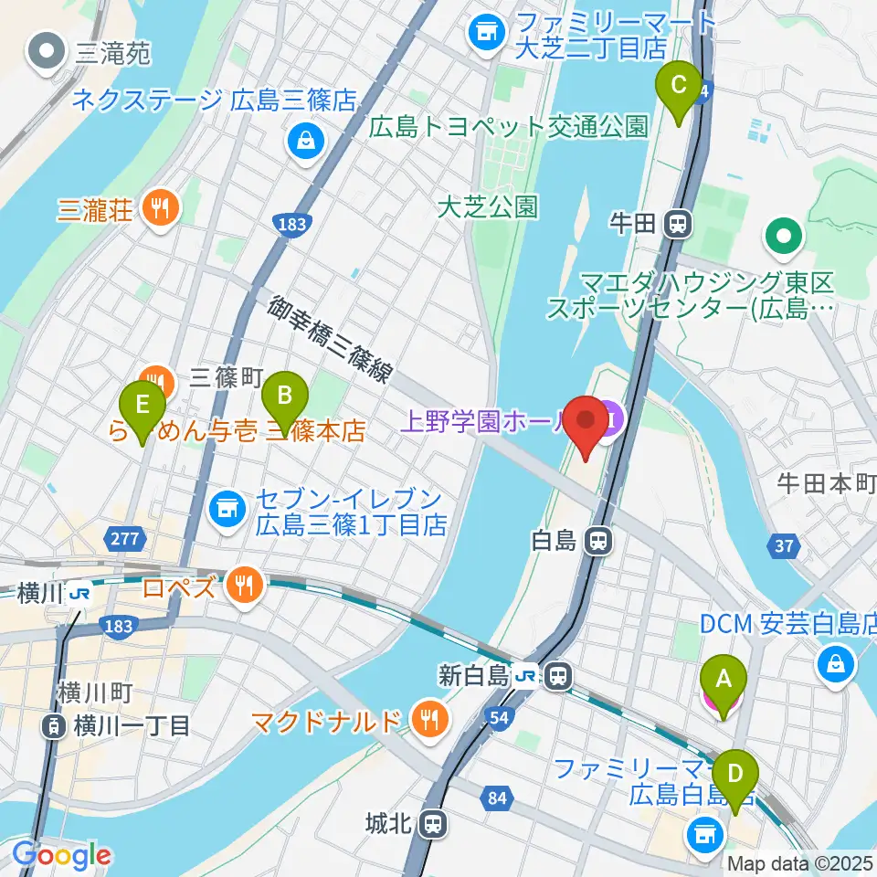 上野学園ホール周辺のホテル一覧地図