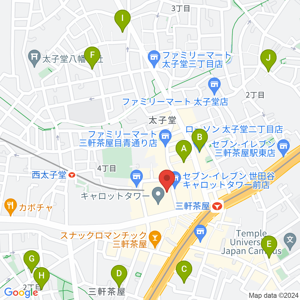 世田谷パブリックシアター周辺のホテル一覧地図