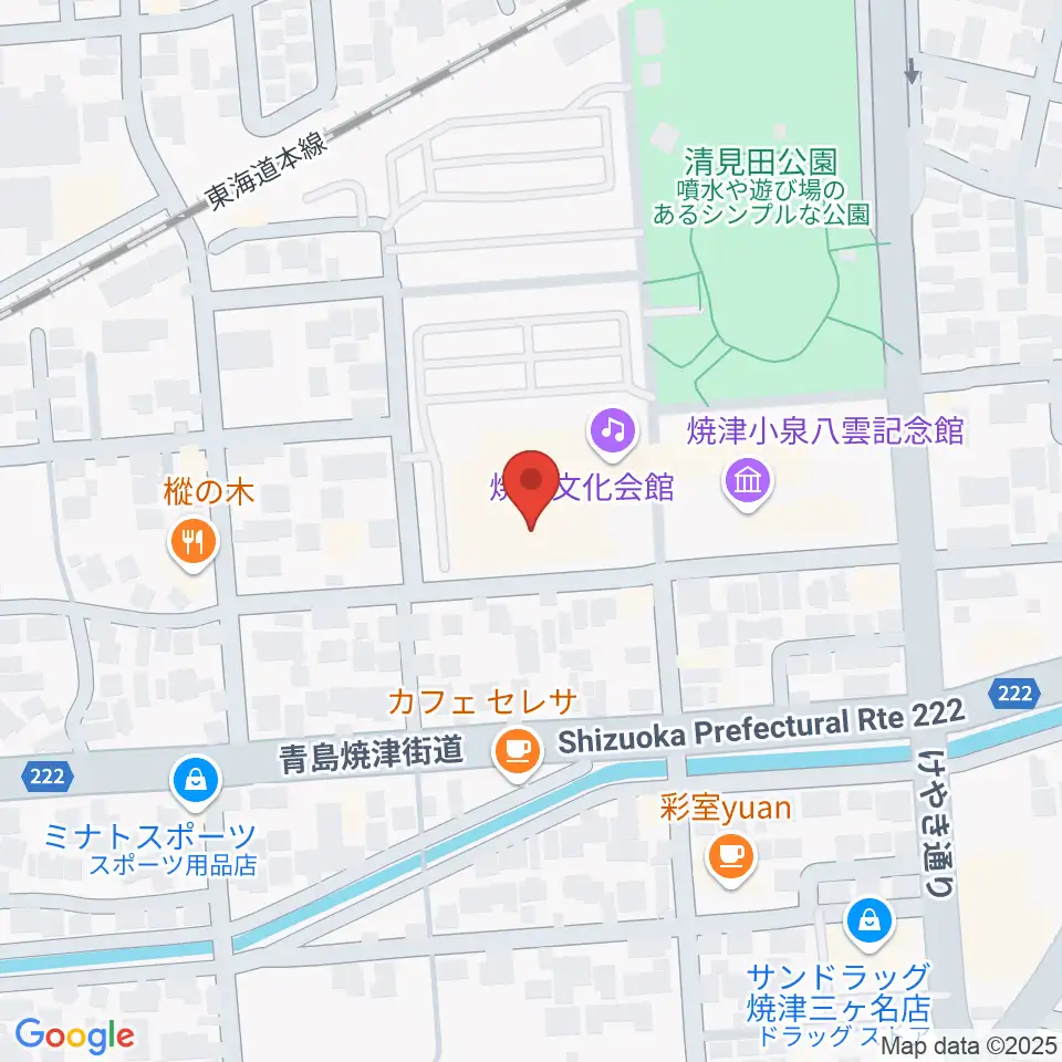 焼津文化会館周辺のホテル一覧地図