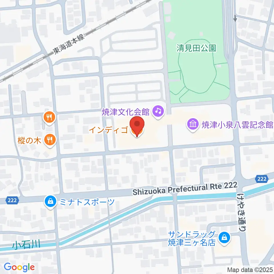 焼津文化会館周辺のホテル一覧地図