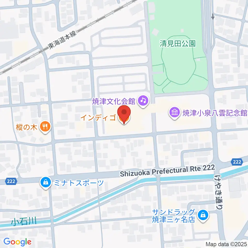 焼津文化会館周辺のホテル一覧地図
