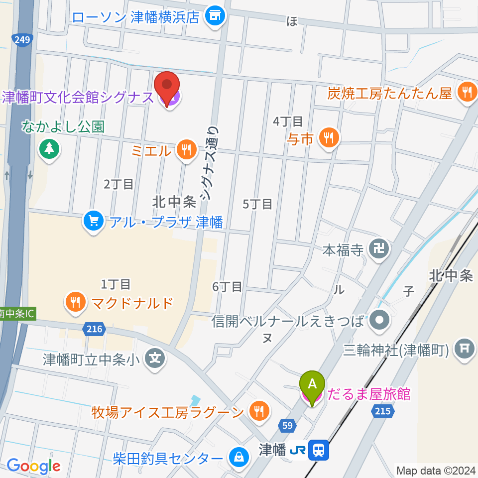 津幡町文化会館 シグナス周辺のホテル一覧地図