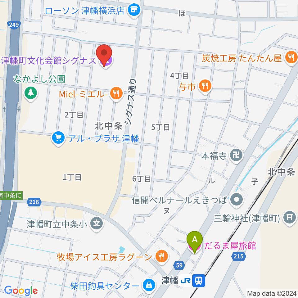 津幡町文化会館 シグナス周辺のホテル一覧地図