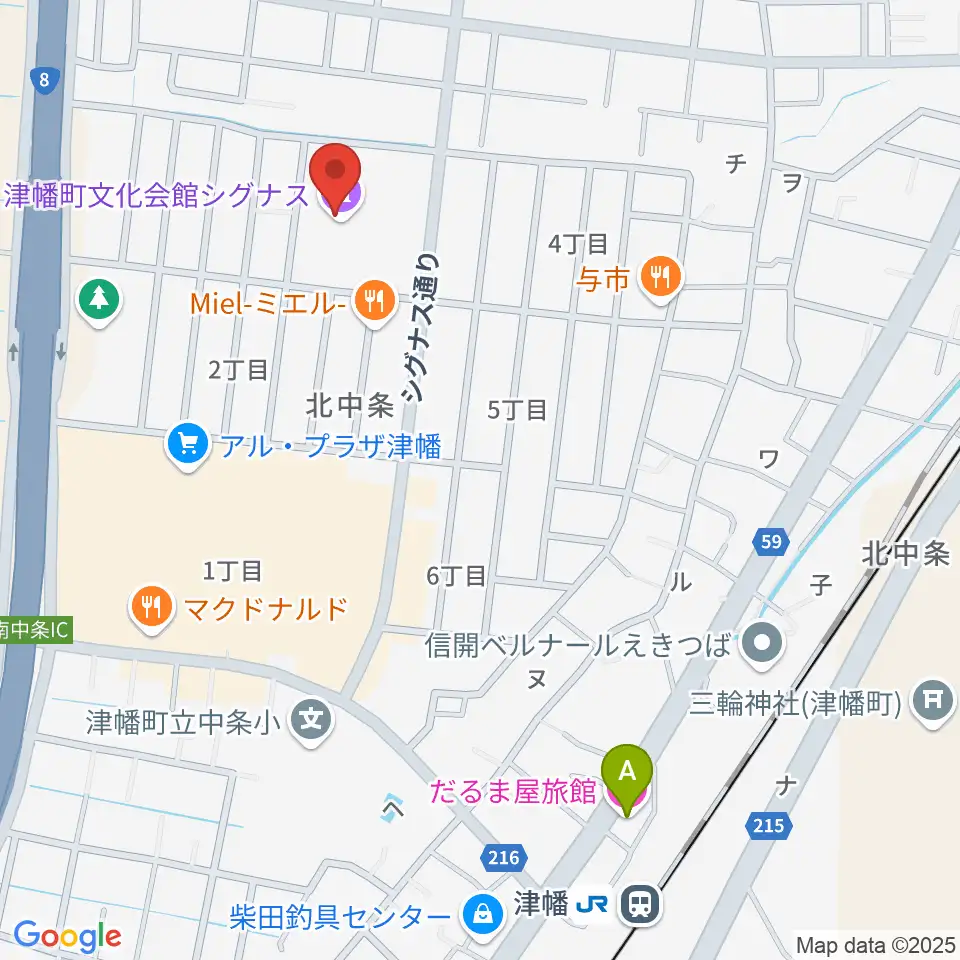 津幡町文化会館 シグナス周辺のホテル一覧地図
