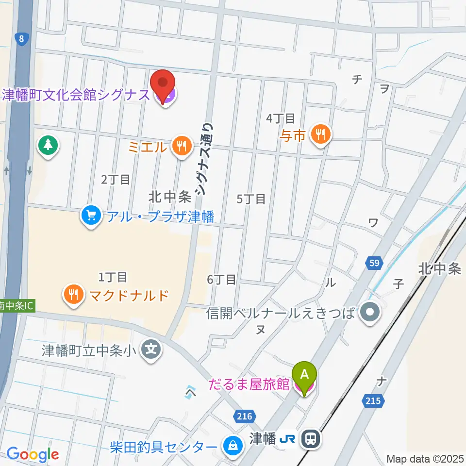 津幡町文化会館 シグナス周辺のホテル一覧地図