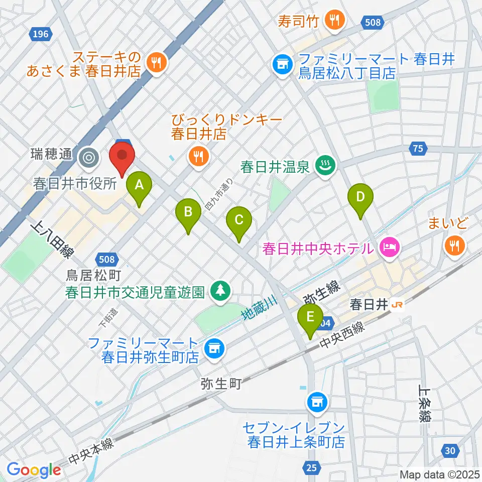 文化フォーラム春日井周辺のホテル一覧地図
