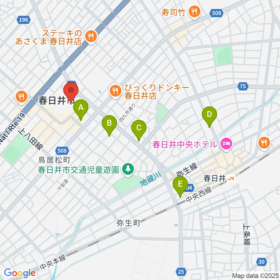 文化フォーラム春日井周辺のホテル一覧地図
