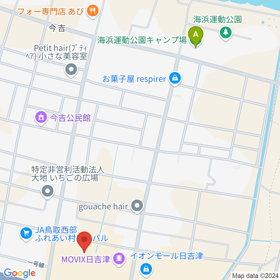 島村楽器 イオンモール日吉津店  周辺のホテル一覧地図