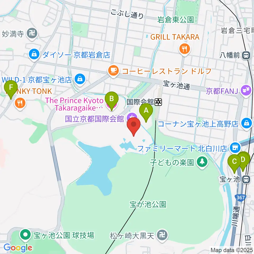 国立京都国際会館 ICC Kyoto周辺のホテル一覧地図
