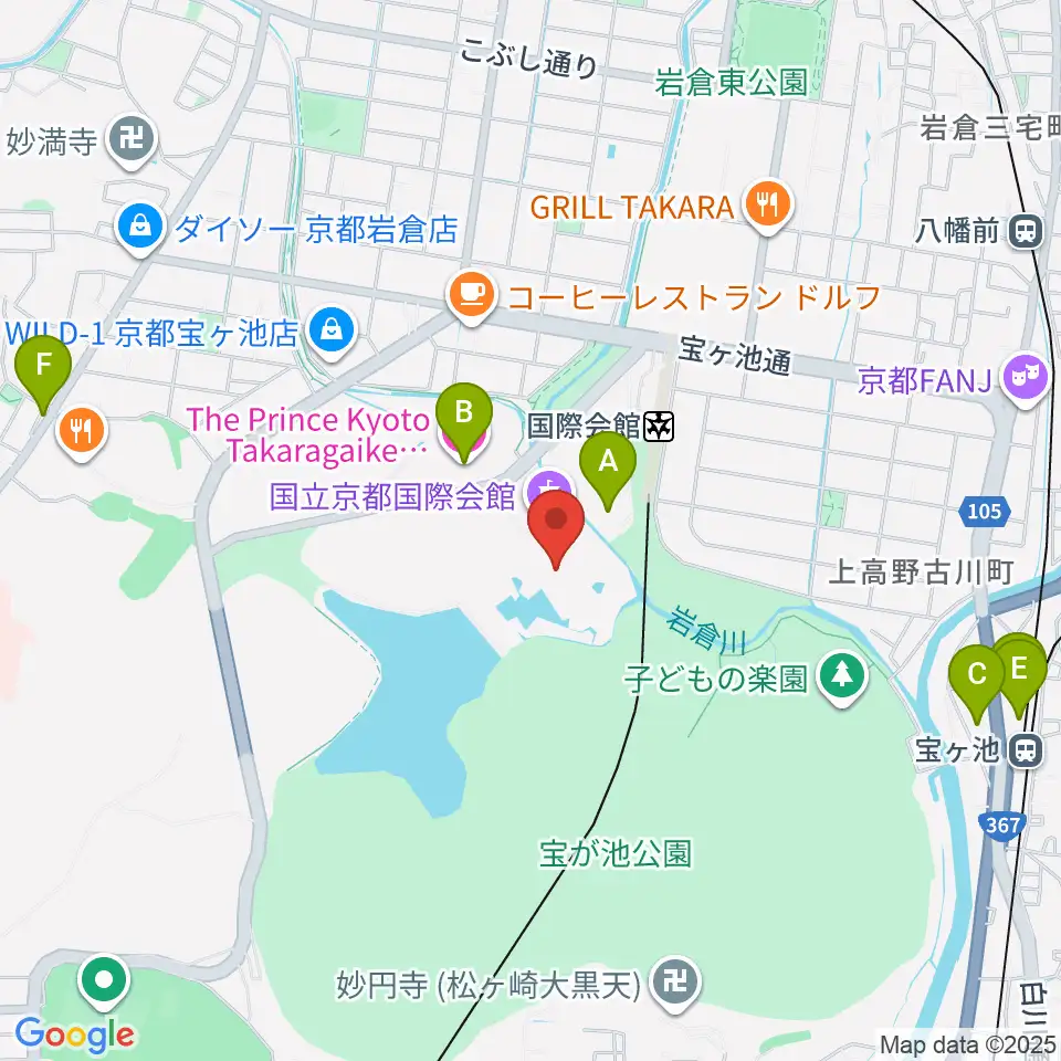 国立京都国際会館 ICC Kyoto周辺のホテル一覧地図