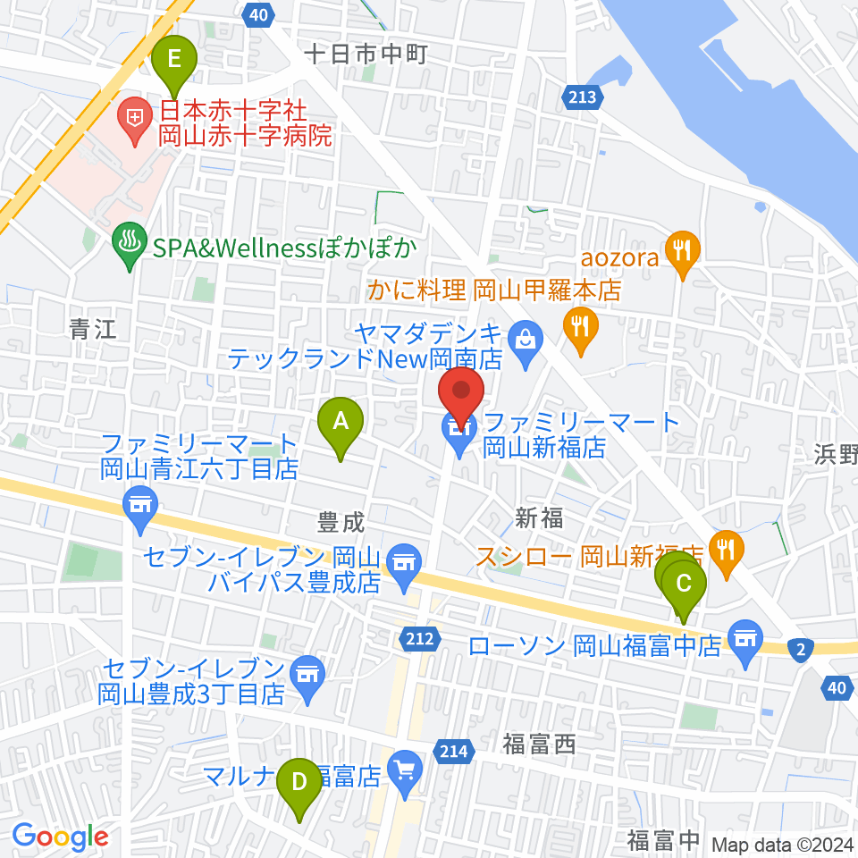 浜松ピアノ店周辺のホテル一覧地図