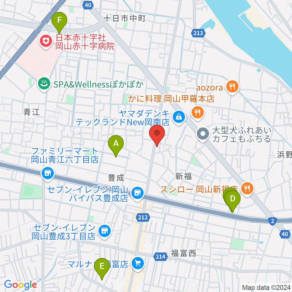 浜松ピアノ店周辺のホテル一覧地図