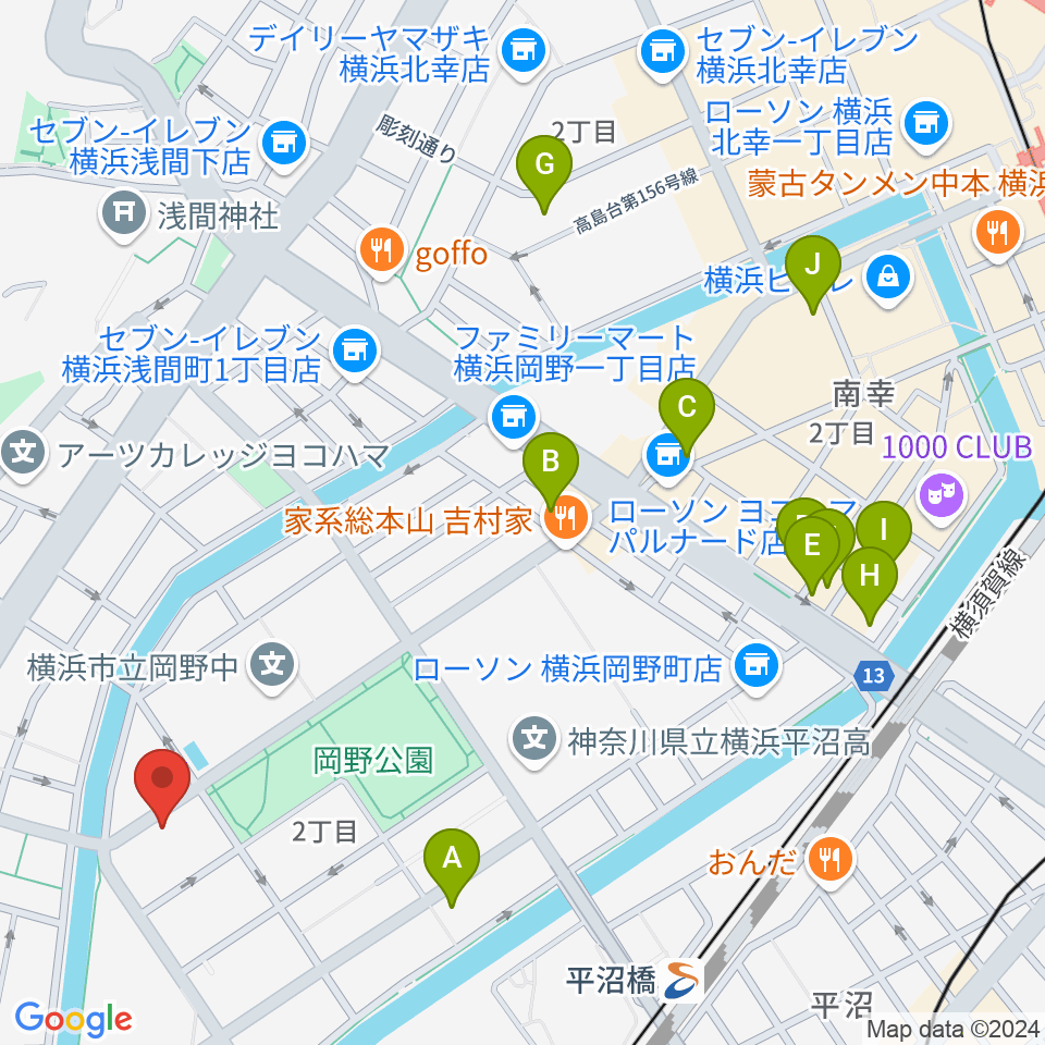 モアハーモニー周辺のホテル一覧地図