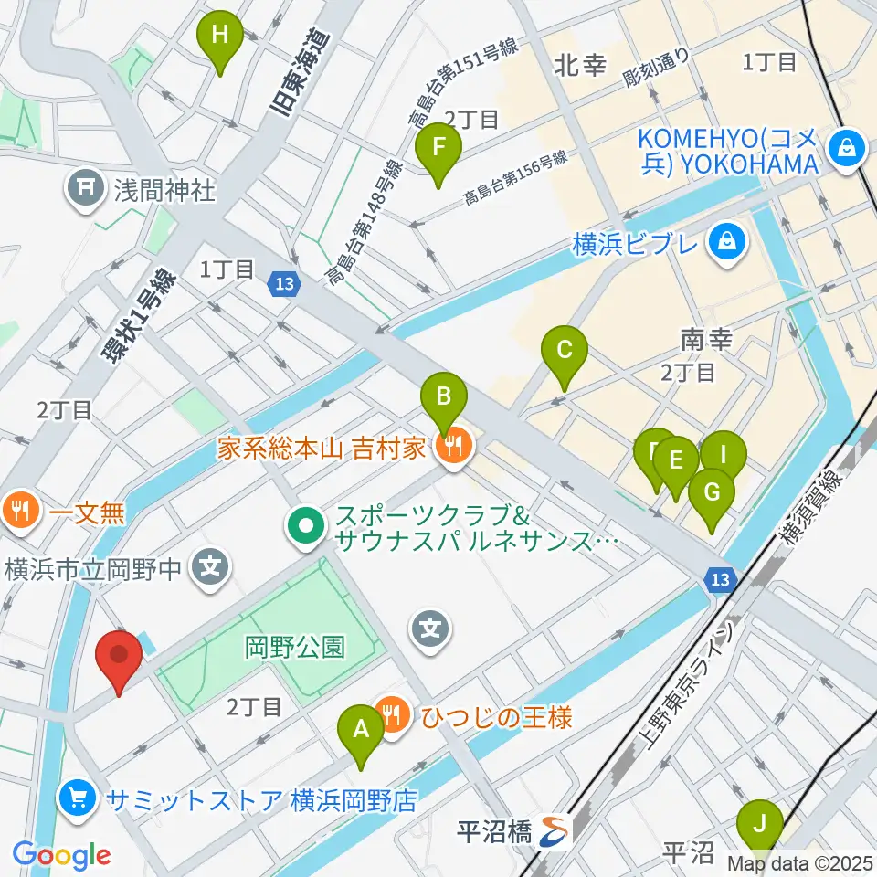 モアハーモニー周辺のホテル一覧地図