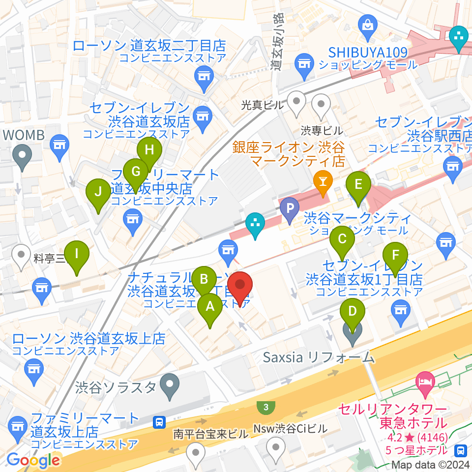 ノナカ・ミュージックハウス周辺のホテル一覧地図