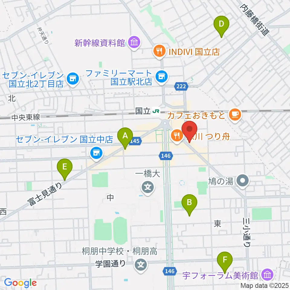 国立ヴィオレホール周辺のホテル一覧地図