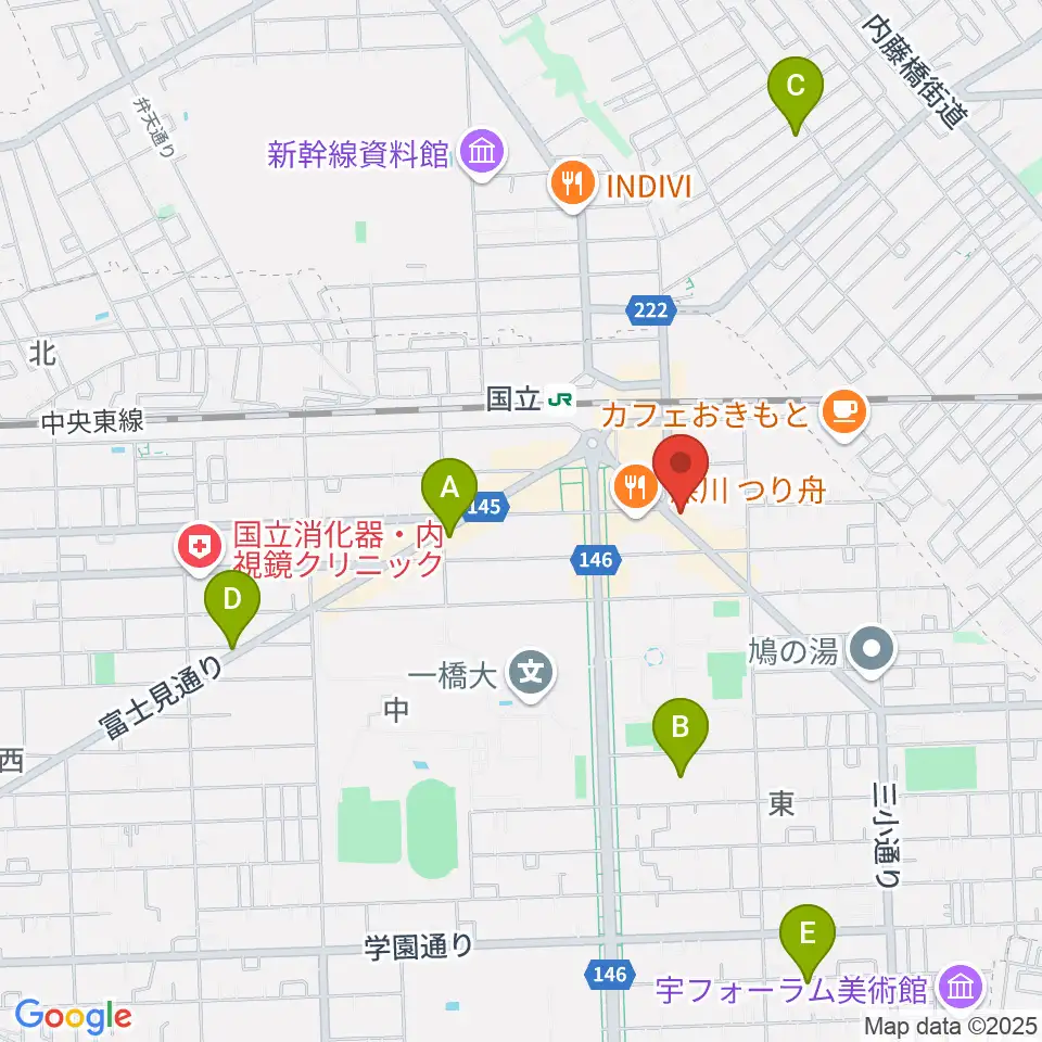 国立ヴィオレホール周辺のホテル一覧地図