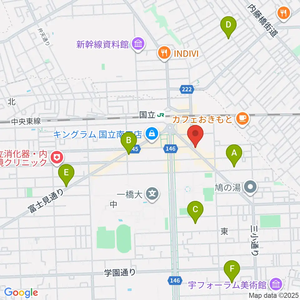 国立ヴィオレホール周辺のホテル一覧地図