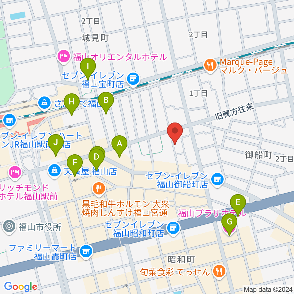 ガッキ・コム 安原楽器周辺のホテル一覧地図