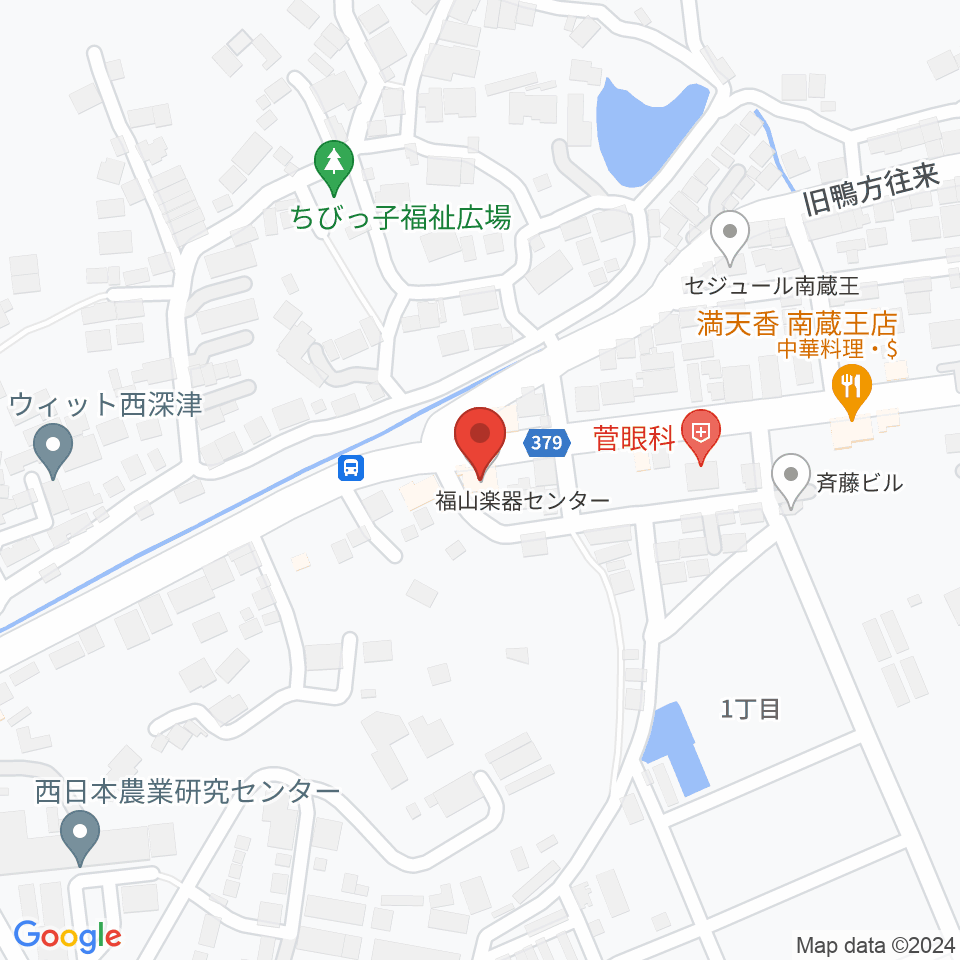 福山楽器センター周辺のホテル一覧地図