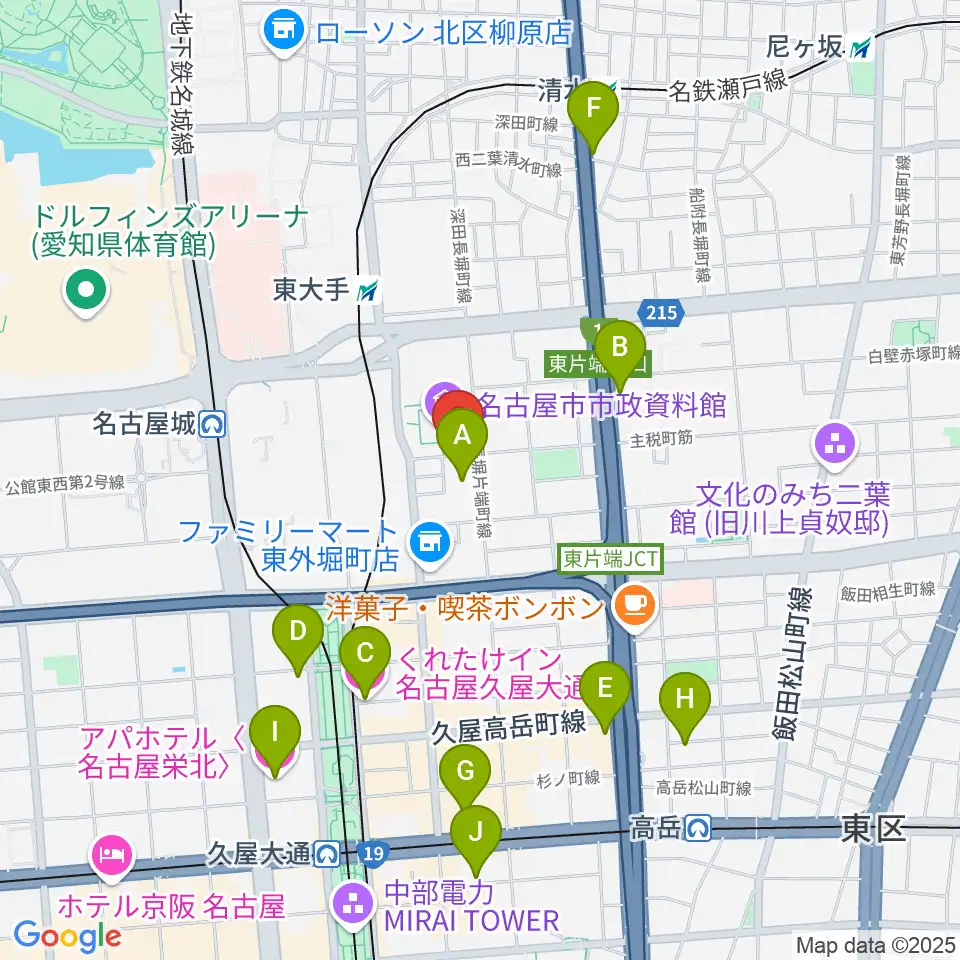 ウィルあいち愛知県女性総合センター周辺のホテル一覧地図