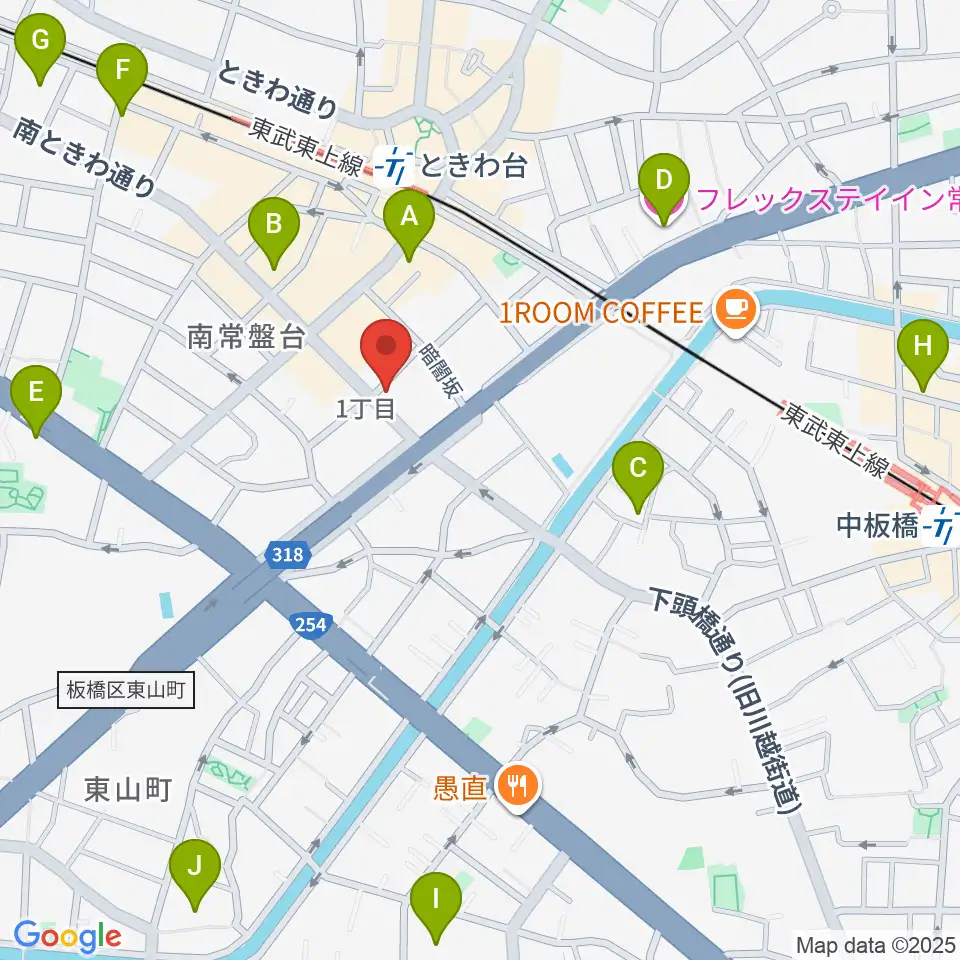 いけぶくろ楽器 ときわ台本店周辺のホテル一覧地図