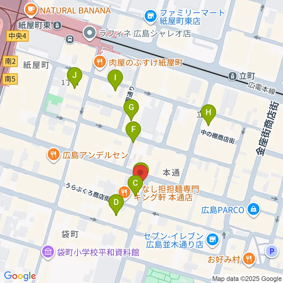 BIGBOSS広島周辺のホテル一覧地図