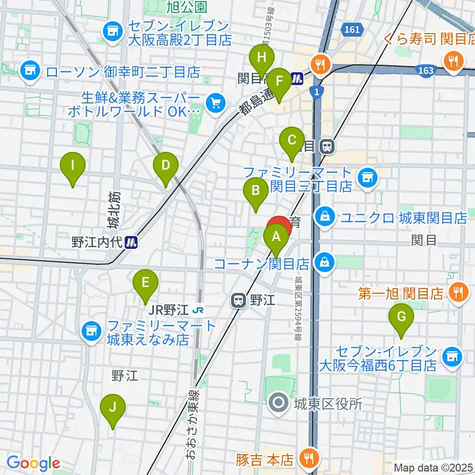 アトリエS-pace周辺のホテル一覧地図