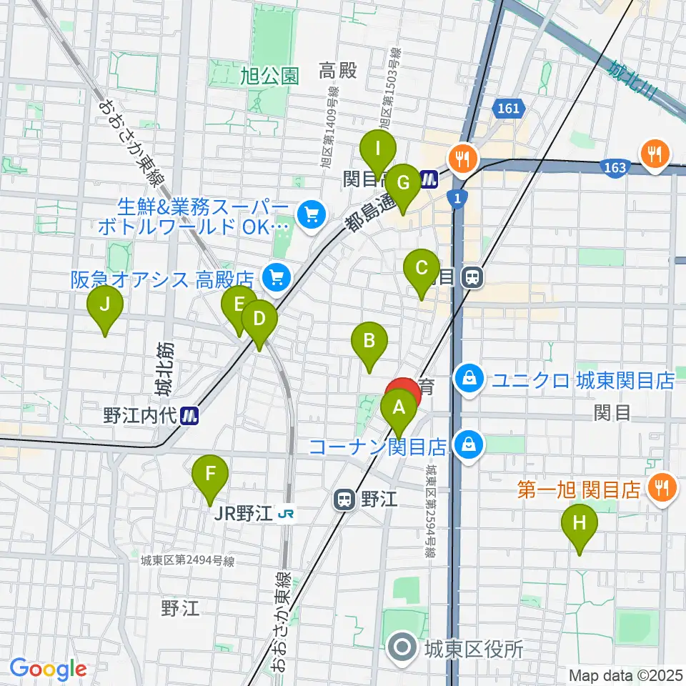 アトリエS-pace周辺のホテル一覧地図