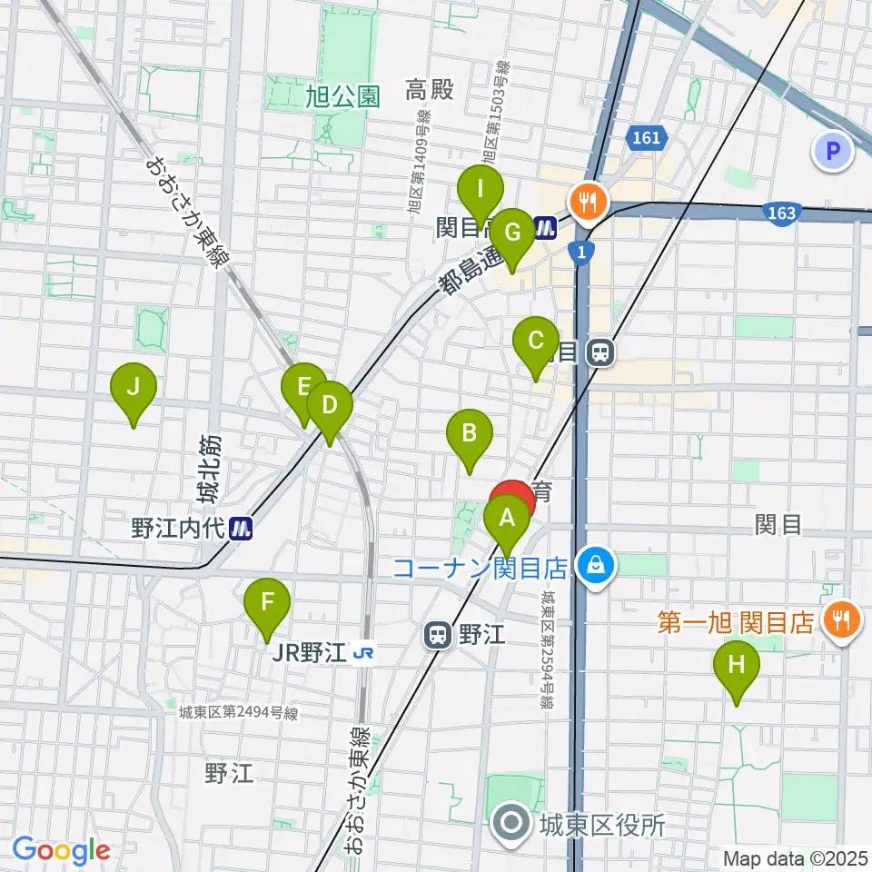 アトリエS-pace周辺のホテル一覧地図
