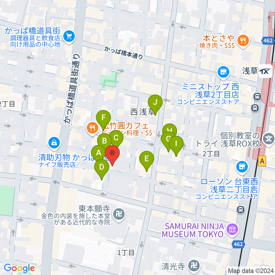 あさくさ劇亭周辺のホテル一覧地図